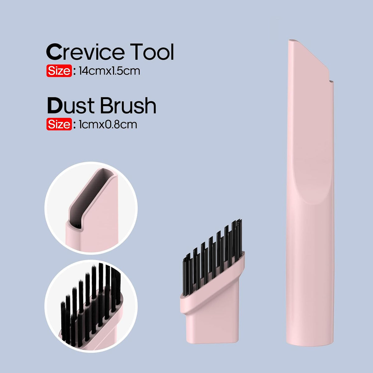 Auloea Mini Cordless Handheld Vacuum for Car, Keyboard, Laptop, Home, Pink