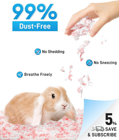 BUCATSTATE Hamster Bedding 101L, Truly 99% Dust-Free Paper Bedding, Blue
