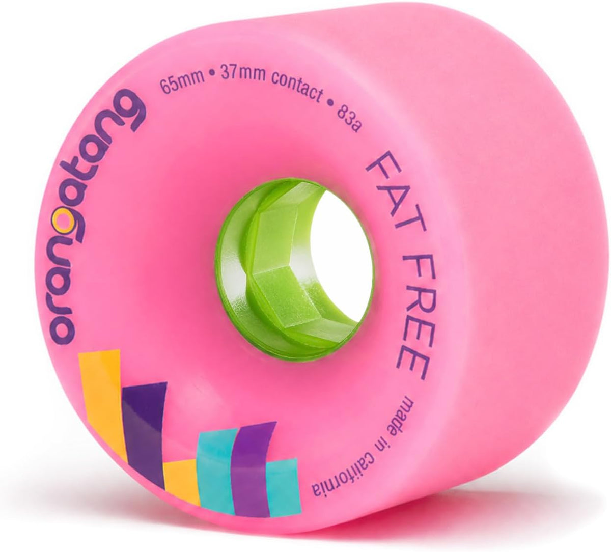Fat Free 65 mm Freeride Longboard Skateboard Wheels (Set of 4)