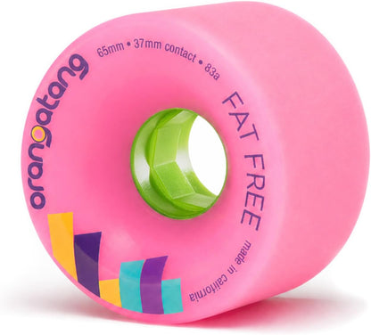 Fat Free 65 mm Freeride Longboard Skateboard Wheels (Set of 4)
