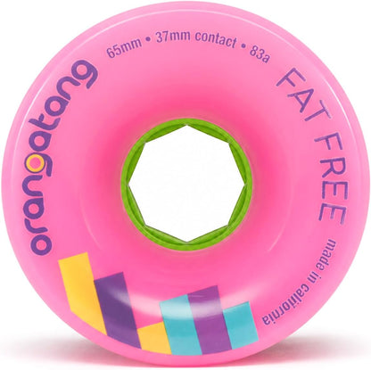 Fat Free 65 mm Freeride Longboard Skateboard Wheels (Set of 4)