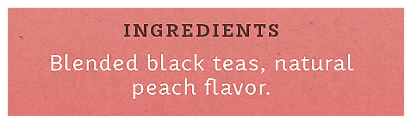 Peach Black Tea, Box of 100 Tea Bags (Packaging May Vary)