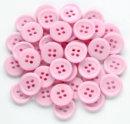 5/8" (15mm) Sewing Flatback Buttons Pink Color Buttons for Sewing DIY Crafts Pack of 160 Pcs