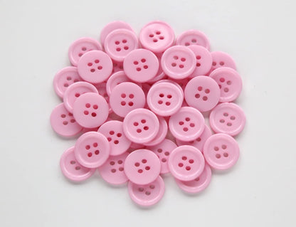 5/8" (15mm) Sewing Flatback Buttons Pink Color Buttons for Sewing DIY Crafts Pack of 160 Pcs