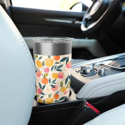 Pattern Art Peach Fruit Vintage Stainless Steel Insulated Tumbler