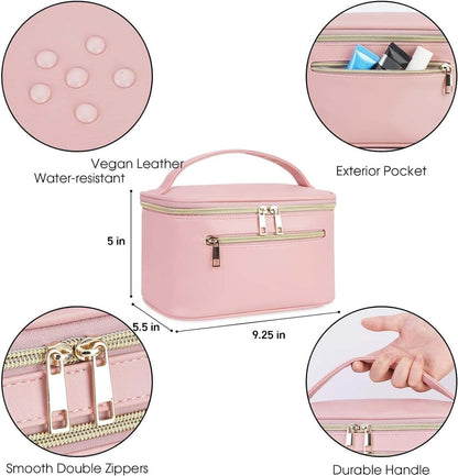 Makeup Bag, Women Travel Make Up Vanity Case with Handle