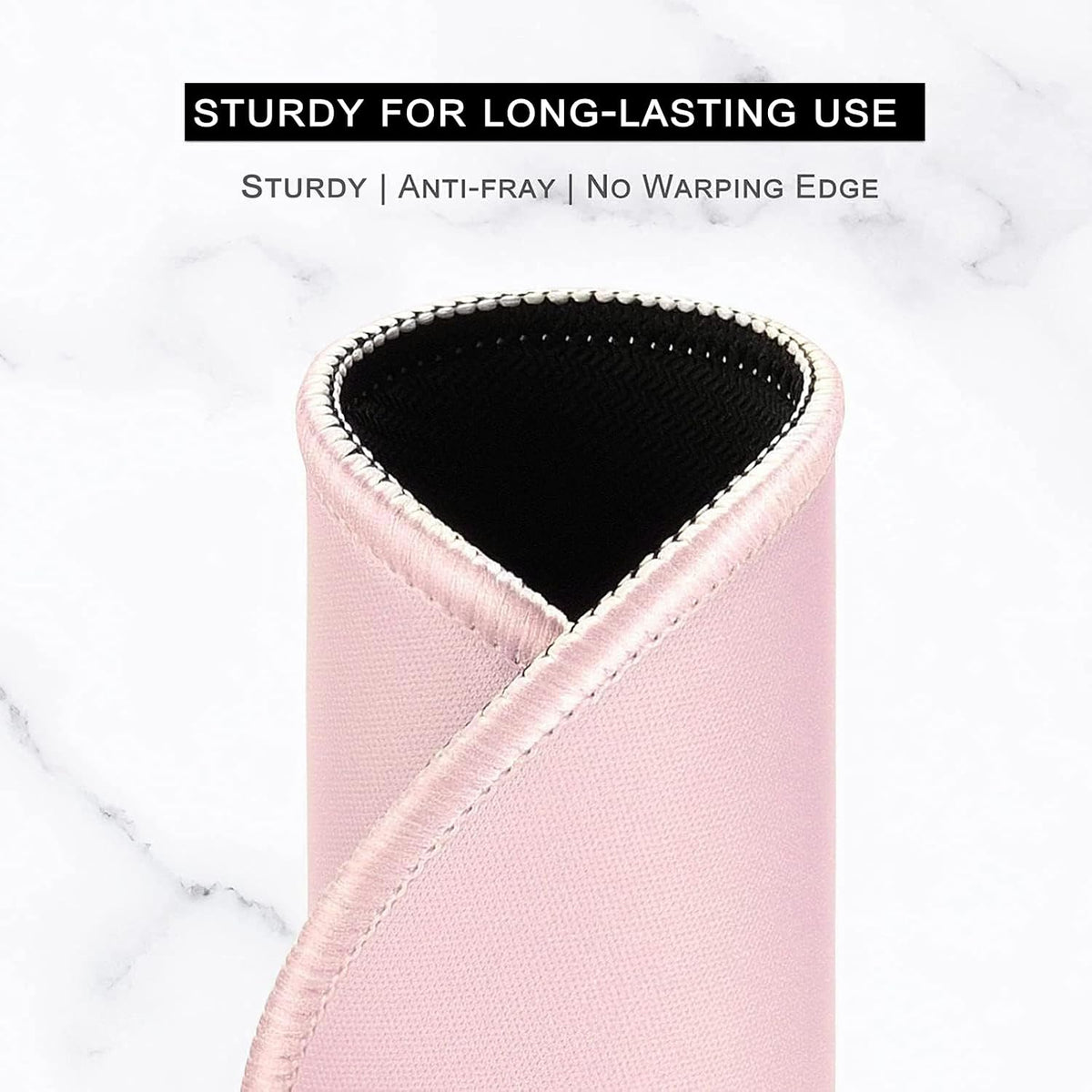 Pink Mouse Pad, Premium-Textured Small Round Mousepad 8.7 x 8.7 Inch Pink, Stitched Edge Anti-Slip Waterproof Rubber Pretty Cute Computer Mat for Office Home Gaming Laptop Men Women Kids