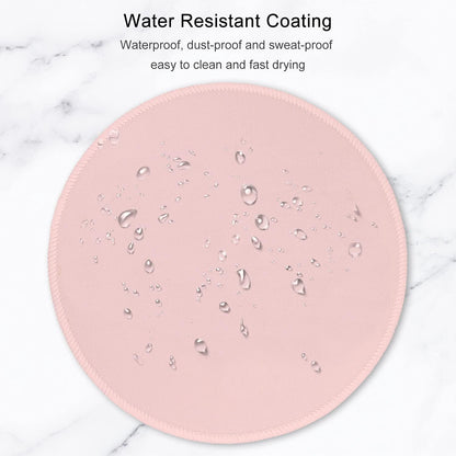 Pink Mouse Pad, Premium-Textured Small Round Mousepad 8.7 x 8.7 Inch Pink, Stitched Edge Anti-Slip Waterproof Rubber Pretty Cute Computer Mat for Office Home Gaming Laptop Men Women Kids