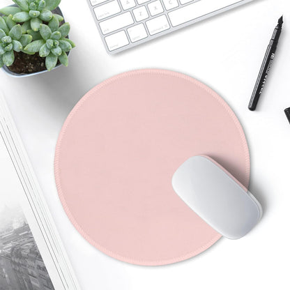 Pink Mouse Pad, Premium-Textured Small Round Mousepad 8.7 x 8.7 Inch Pink, Stitched Edge Anti-Slip Waterproof Rubber Pretty Cute Computer Mat for Office Home Gaming Laptop Men Women Kids
