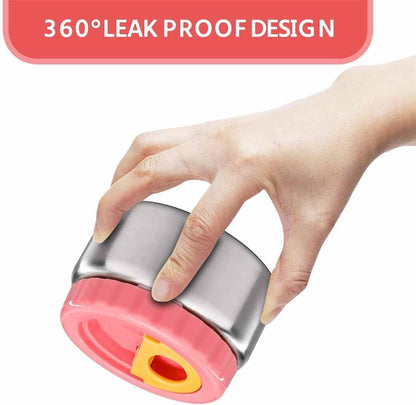 8oz Soup Thermo Wide Mouth Vacuum Insulated Food Jar for Hot&Cold Food, Leak Proof Stainless Steel Kids Lunch Container for School Travel(Pink)