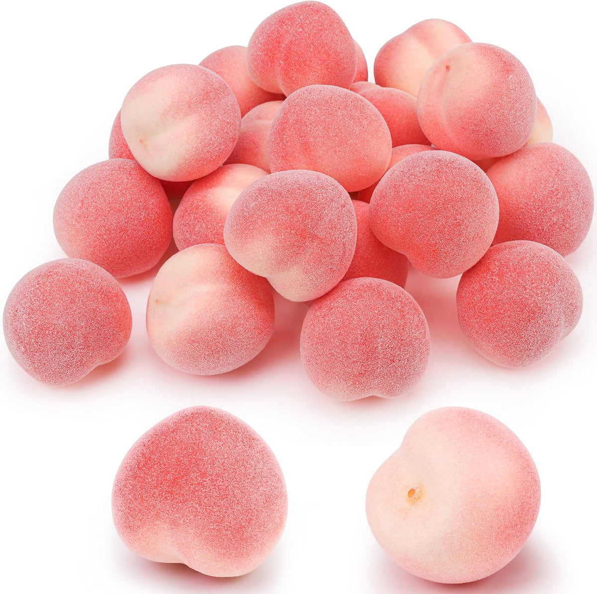 27 Pcs Small Artificial Peach Fruits,1.2 Inch Mini Fake Peach for Decoration,Fake Mini Fruit for Home Kitchen Table Decor Birthday Party Photography Prop