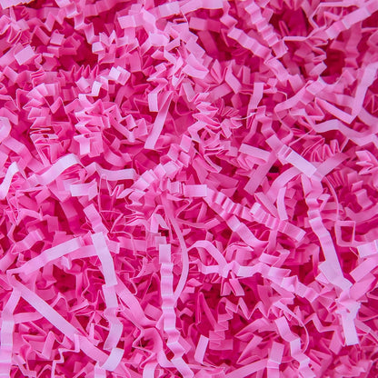 Crinkle Cut Paper Shred Packing Grass Cushion Paper Streamer for Christmas Wedding Birthday Bridesmaid Engagement Craft Gift Boxes Bags Basket Filler Decoration 4.5oz Pink