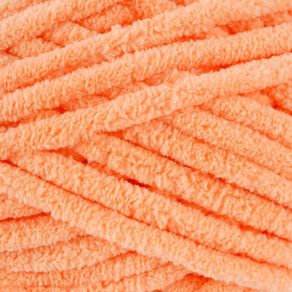 Demi Purl Yarn – Super Bulky 100% Polyester, Soft Plush Chenille Yarn for Knitting & Crochet, Ideal for Blankets, Hats, Scarves & Crafts, Peach Cobbler