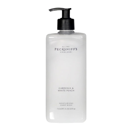 Gardenia & White Peach Hand Wash – Luxury Liquid Hand Soap 725 ml/24.52 fl oz, Softening, Hydrating, Revitalising, Cruelty-Free, Made in England