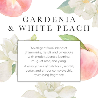 Gardenia & White Peach Hand Wash – Luxury Liquid Hand Soap 725 ml/24.52 fl oz, Softening, Hydrating, Revitalising, Cruelty-Free, Made in England