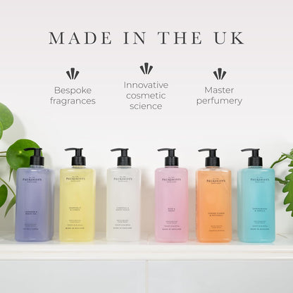 Gardenia & White Peach Hand Wash – Luxury Liquid Hand Soap 725 ml/24.52 fl oz, Softening, Hydrating, Revitalising, Cruelty-Free, Made in England