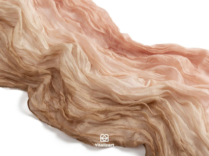 Cheesecloth Table Runner Pink Nude White 10ft Gauze Boho Rustic