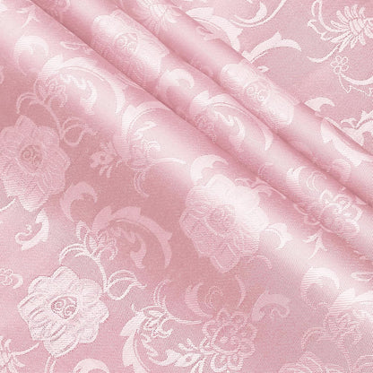 2 Yard Light Pink Satin Jacquard Fabric 60" Wide for DIY Crafts