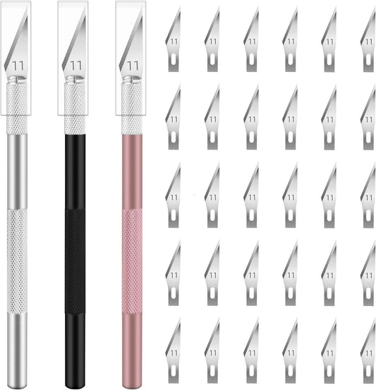 Exacto Knife, Craft Knife with 30#11 Blades for Art and Modeling
