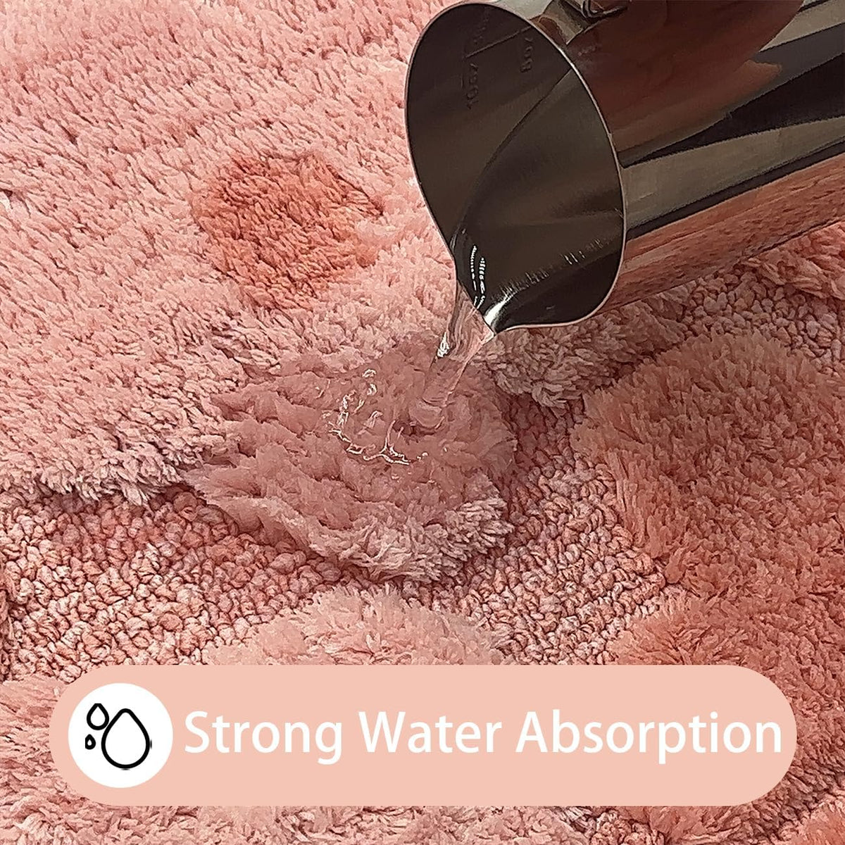 Pink Flowers Bath Rug Cute Floral Bathroom Rugs Extra Soft Water Absorbent Bathroom Mat Non Slip Bath Mats for Bathroom Bathtub Shower Rug Washable Aesthetic Decor Door Mat, 20" x 32"