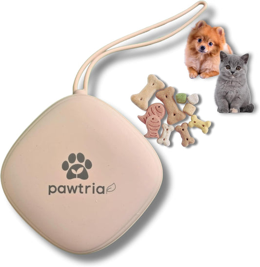 BPA free Silicone Dog Treat Pouch, Matte Pink