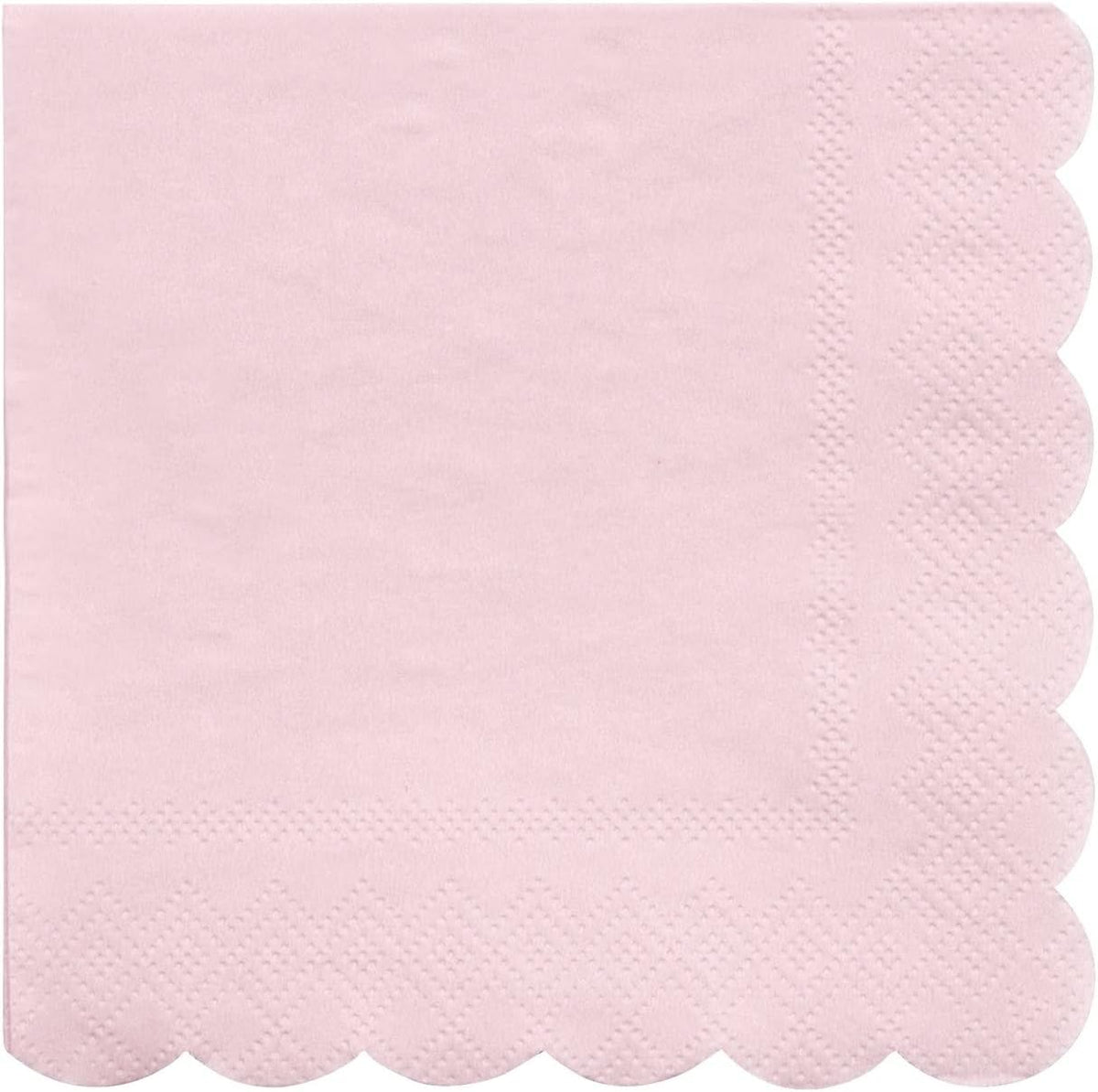 Disposable Paper Napkins (Pack of 20), Scalloped Edge, 2 Sizes, 15 Colors, Party Napkins