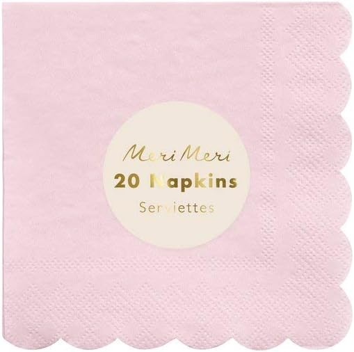 Disposable Paper Napkins (Pack of 20), Scalloped Edge, 2 Sizes, 15 Colors, Party Napkins