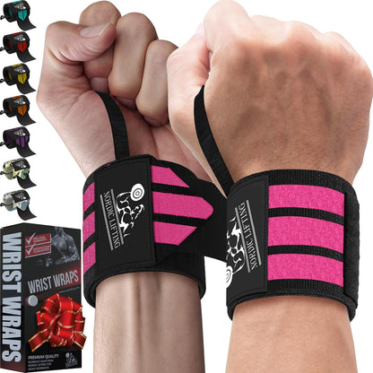 Wrist Wraps for Weightlifting with Thumb Loop (1 Pair)