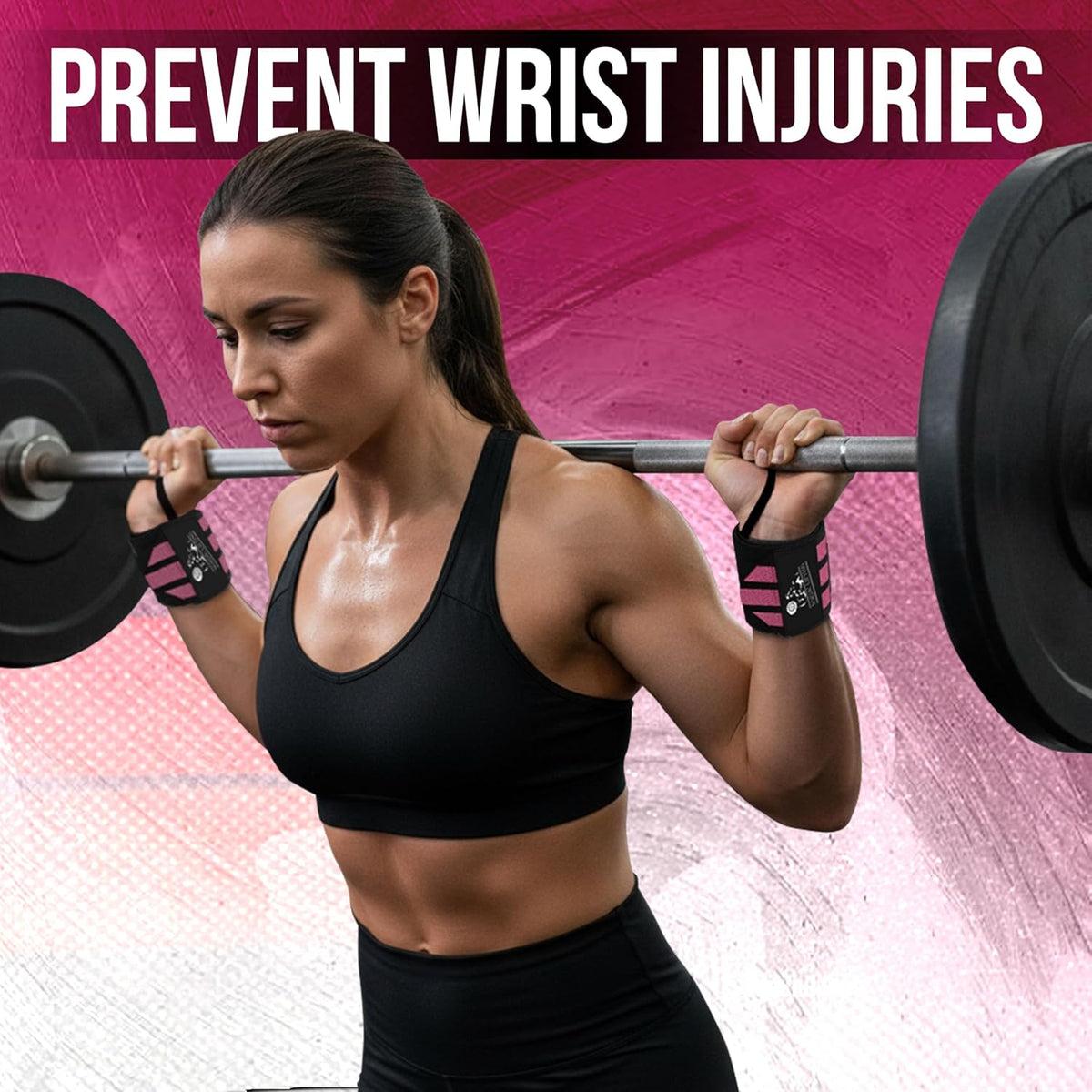 Wrist Wraps for Weightlifting with Thumb Loop (1 Pair)