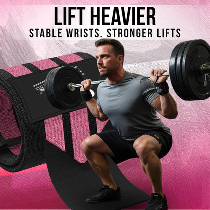 Wrist Wraps for Weightlifting with Thumb Loop (1 Pair)