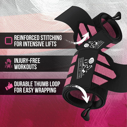 Wrist Wraps for Weightlifting with Thumb Loop (1 Pair)