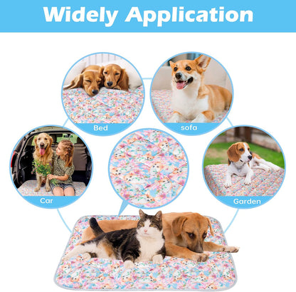 Dog Cooling Mat, Cat Self Cool Ice Pads,Lightweight Pet Cooling Pad Blanket Bed Cover,Puppies Summer Cool Tech Fabric,Washable Dog Sleeping Mat for Home & Outdoor,Keep Cool for Pets