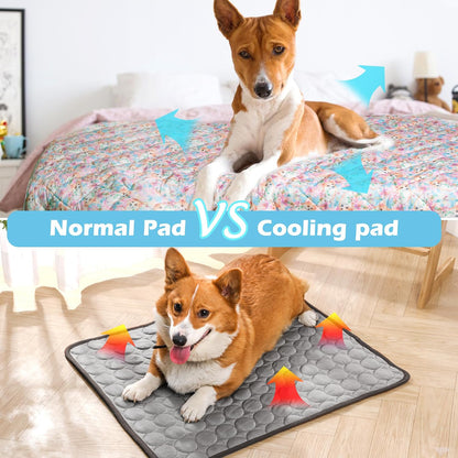 Dog Cooling Mat, Cat Self Cool Ice Pads,Lightweight Pet Cooling Pad Blanket Bed Cover,Puppies Summer Cool Tech Fabric,Washable Dog Sleeping Mat for Home & Outdoor,Keep Cool for Pets