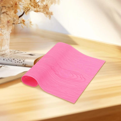 Fondant Woodgrain Impression Mat Fondant Silicone Lace Mold Fondant Wood Texture Mat Silicone Cake Fondant Mat Fondant Embossed Craft Tools for Cakes Decorating(17 x 9 inches), Pink