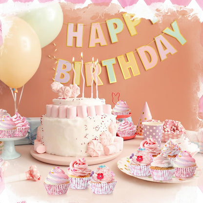 300Pcs Cupcake Liners for Party Supplies, Bow, Pink