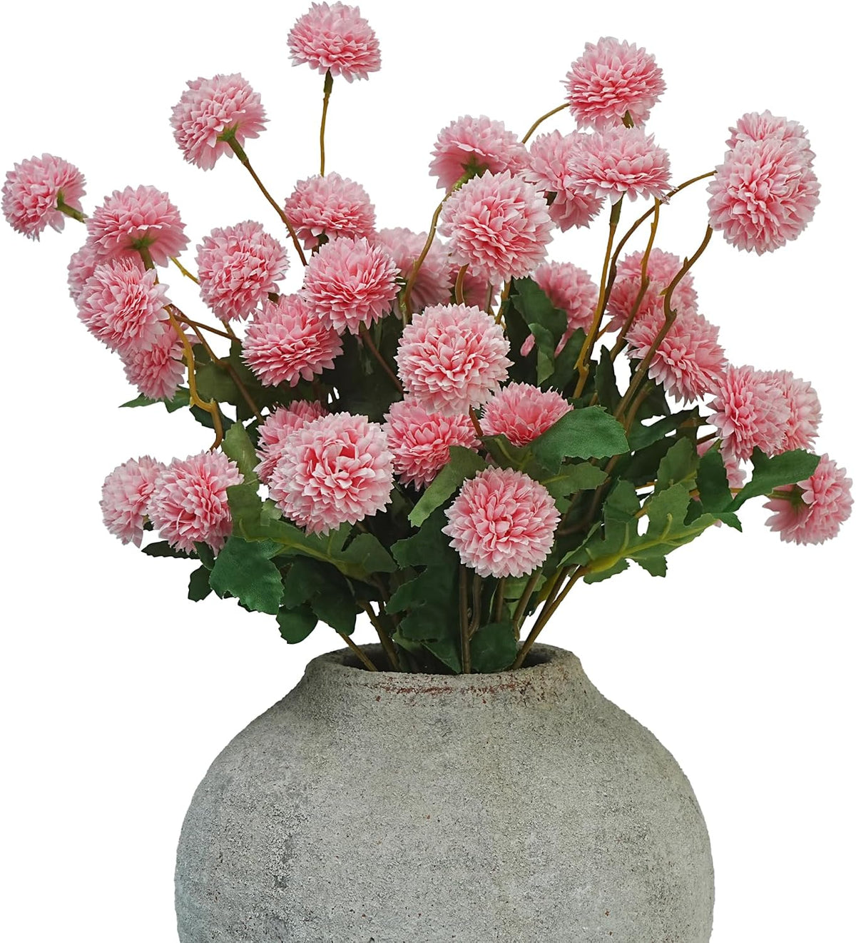 6pcs Beige Faux Silk Mums Artificial Flowers, Mini Fake Flower