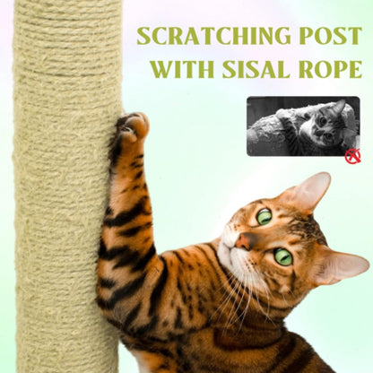 71" Flower Cute Cat Tree for Indoor Cats Large Adult, Tall Cat Tower with Scratching Post & Condo, Hammock, Aesthetic Cats Stand, Modern, Easy Assembly (Pink)