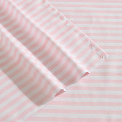 Kids - Queen Sheet Set, Ultra-Soft Microfiber Bedding with Fully Elastic Fitted Sheet, Kids Bed Set with Pillowcases, Easy Care Bedding (Little Stripe)