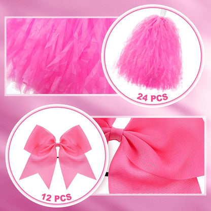36 Pcs 10 Inch Cheerleading Pom Poms Bulk