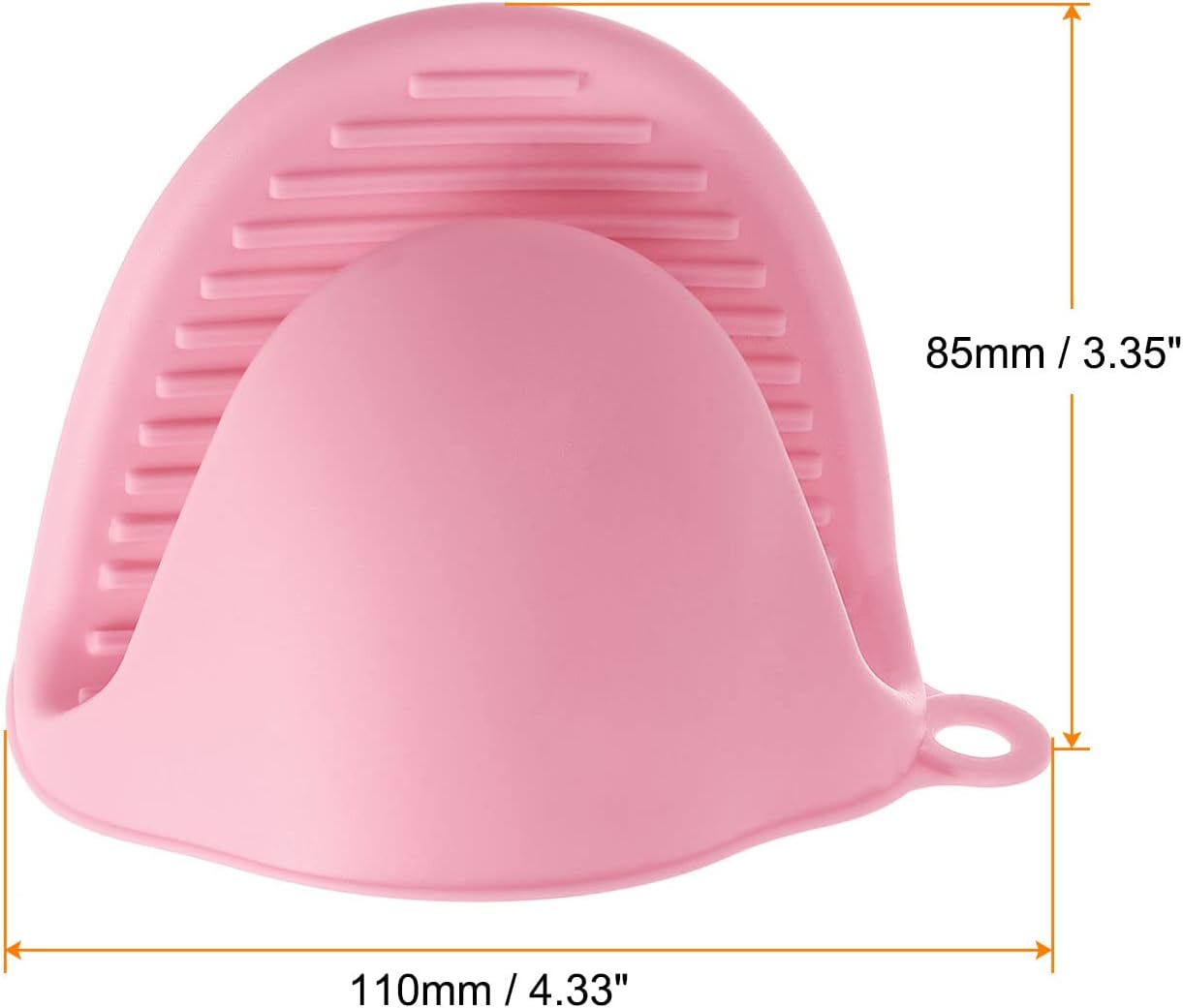 4pcs Thickened Mini Oven Gloves, Heat Resistant Silicone Oven Mitts Finger Pinch Grips Pot Holder for Kitchen, Cooking, Baking, BBQ Heat Resistant Gloves, Pink