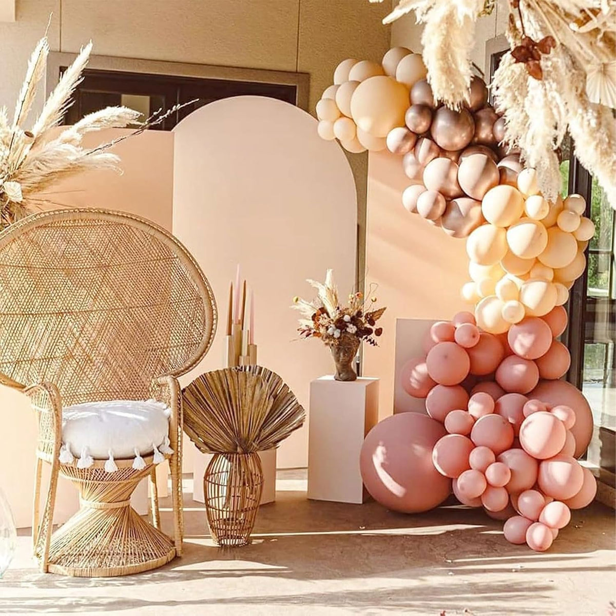 Retro Blush Pink Balloons 60 Packs 12 Inch Latex Balloons