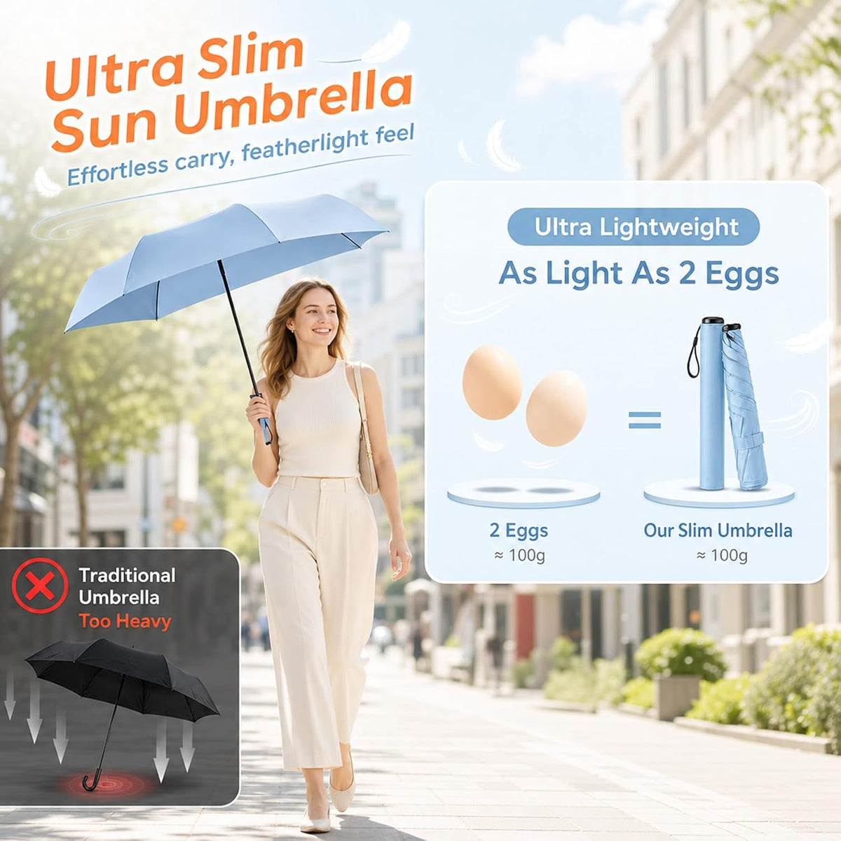 Pencil Umbrella from Japan - Japan Pencil Umbrella, Ultra-Lightweight Compact All-Weather Umbrellas