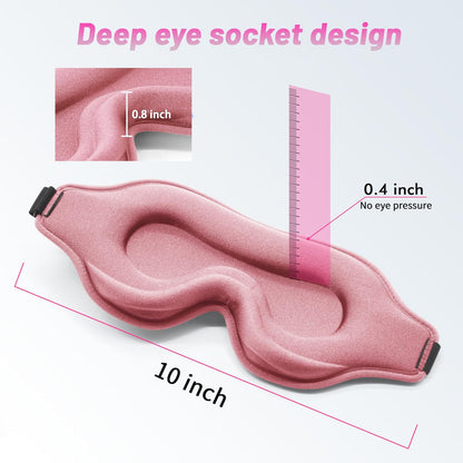Sleep Mask for Men and Women, Lash Extensions 3D Eye Mask, Pink