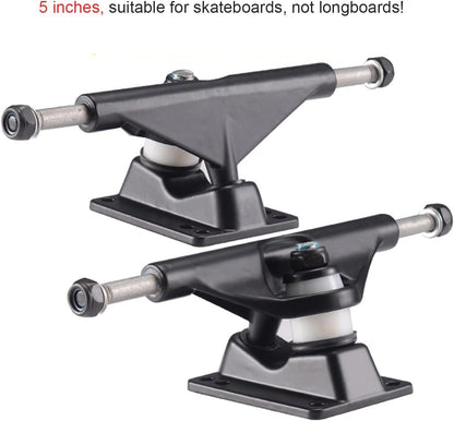 Skateboard Trucks and Wheels Set Skateboard 5inch Trucks 52mm Wheels Multifunctional Tools and Durable Skateboard Hardware Set
