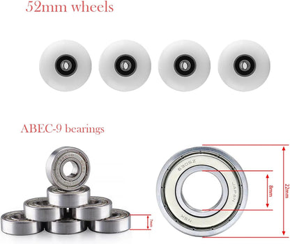 Skateboard Trucks and Wheels Set Skateboard 5inch Trucks 52mm Wheels Multifunctional Tools and Durable Skateboard Hardware Set