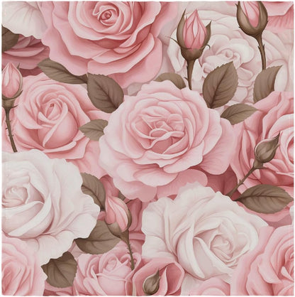 Pink Rose Flower Cloth Napkins Spring Floral 20x20 Inch Dinner Reusable Napkins Washable Table Cloth Napkin for Party Wedding Home Holiday Restaurant Decoration