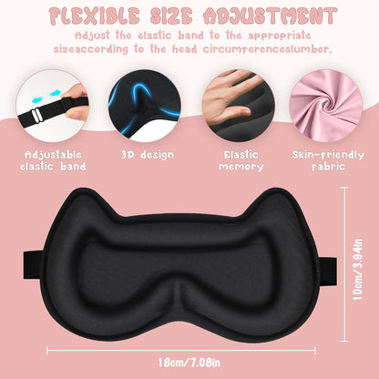 Kids Sleep Mask Eye Mask: 3D Contoured Cup Sleeping Masks Pressure-Free