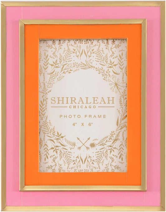 Viva 4" x 6" Layered Picture Frame, Pink