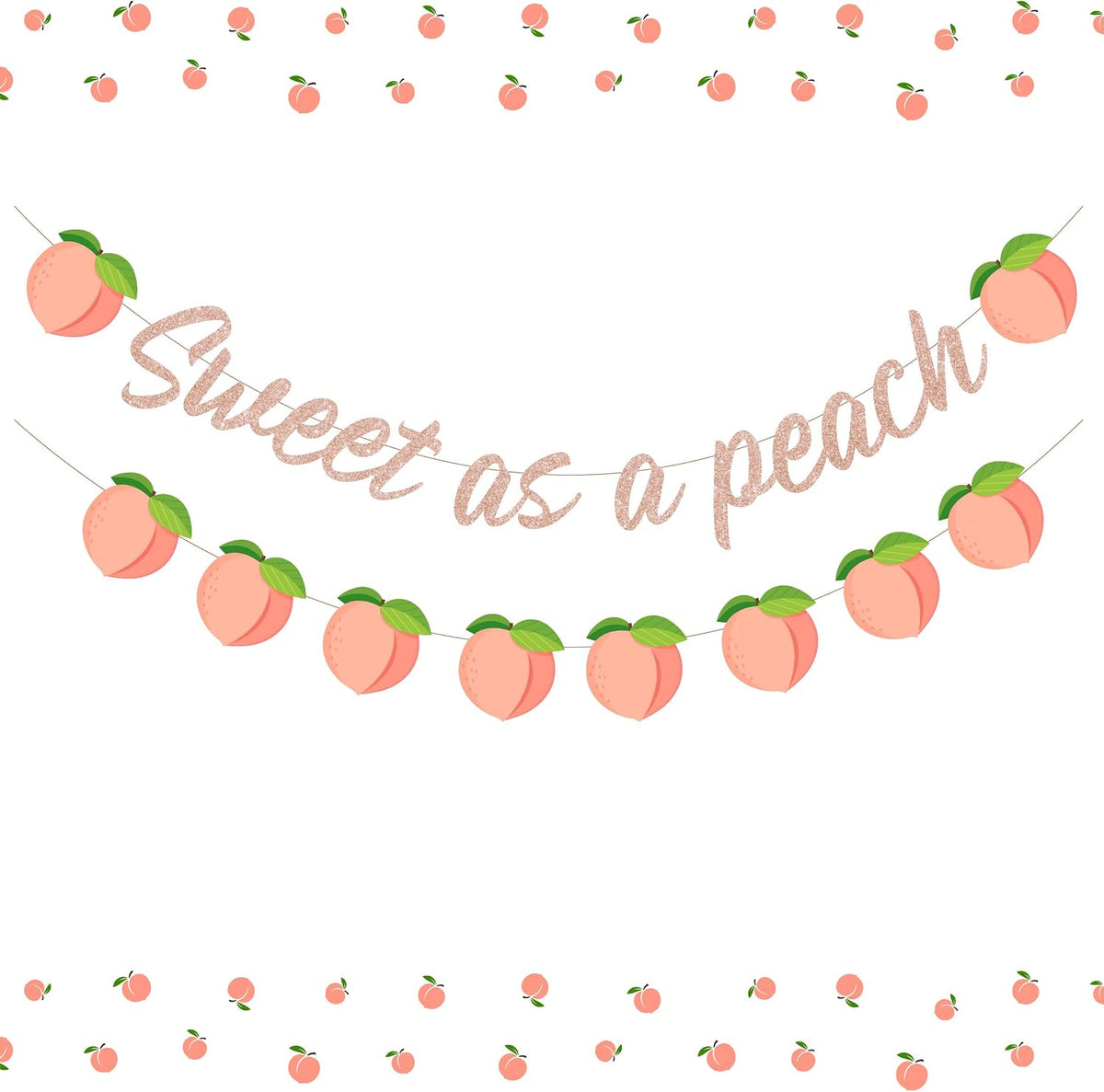 Peach Party Decoration Sweet As A Peach Banner Peaches Birthday Baby Shower Decoration Pink Peaches Garland Fruit Bachelorette Decor for Summer Fruit Baby Shower, Birthday Decorations