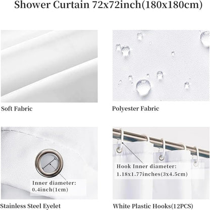 Gold Bow Shower Curtain Modern Abstract Marble Shower Curtain 72x72inch Machine Washable Polyester Fabric with 12 Hooks Bathroom Decor (Pink)